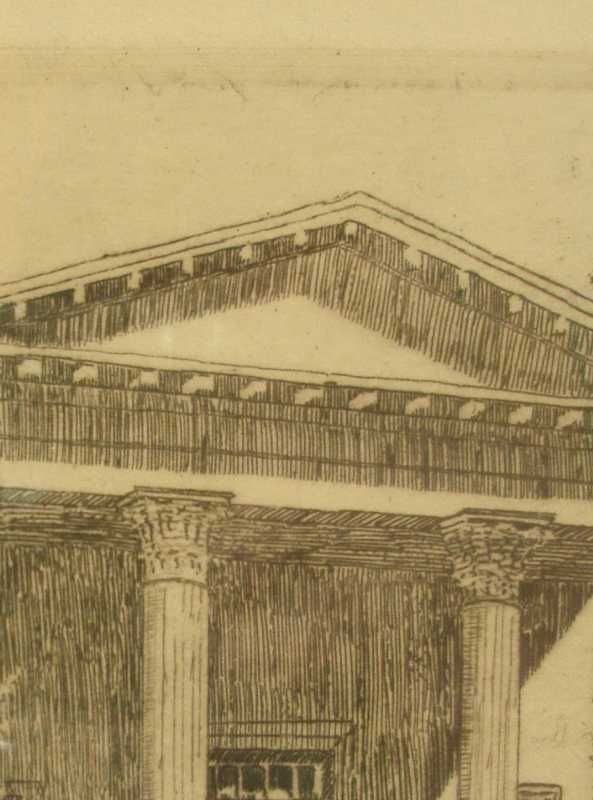 Don Swann Etching "The Playmakers Building, University of North Carolina" Don Swann Etching "The Playmakers Building, University of North Carolina"