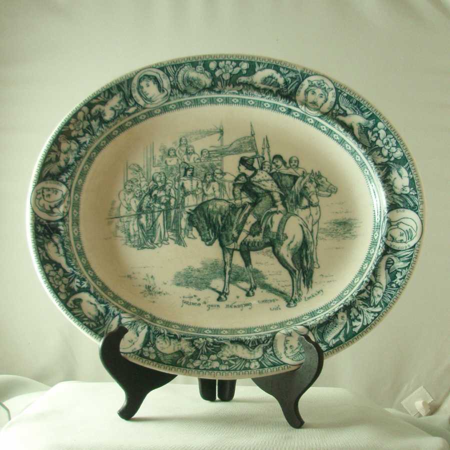 Wedgwood Ivanhoe Blue-Gray Oval Platter Wedgwood Ivanhoe Blue-Gray Oval Platter