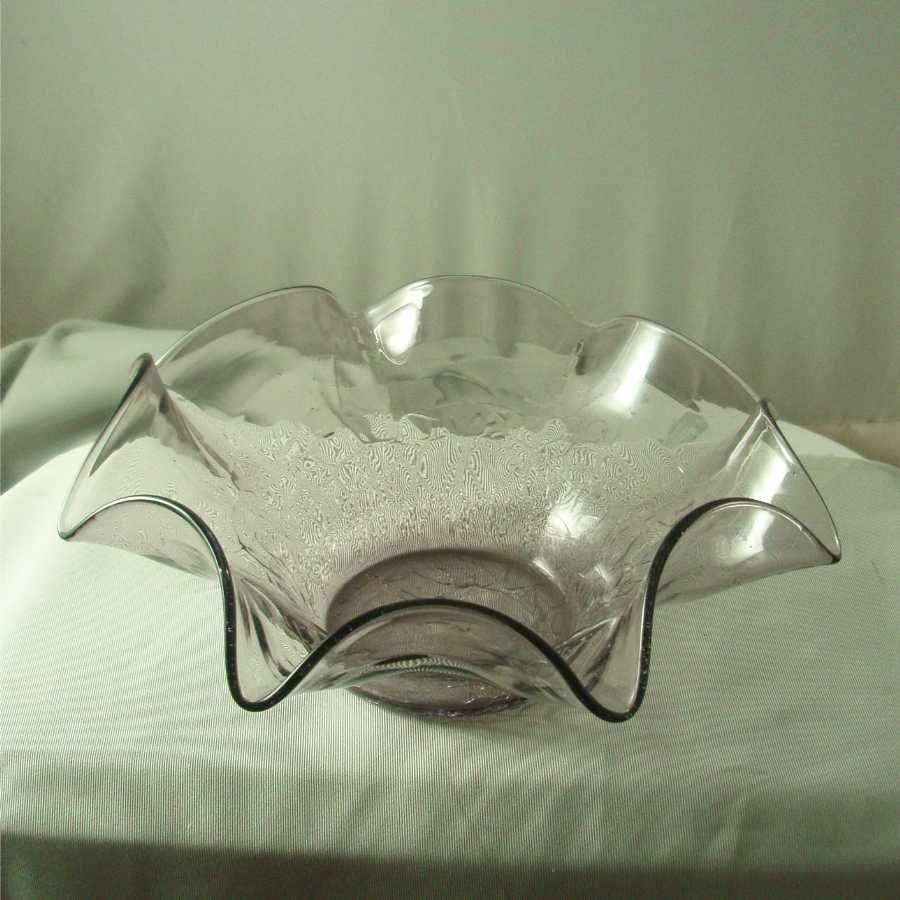 Blenko #3744X Amethyst Crackle Glass Bowl Blenko #3744X Amethyst Crackle Glass Bowl