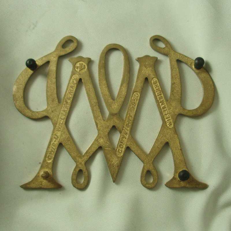 Virginia Metalcrafters Williamsburg Restoration William & Mary Cypher Trivet Virginia Metalcrafters Williamsburg Restoration William & Mary Cypher Trivet