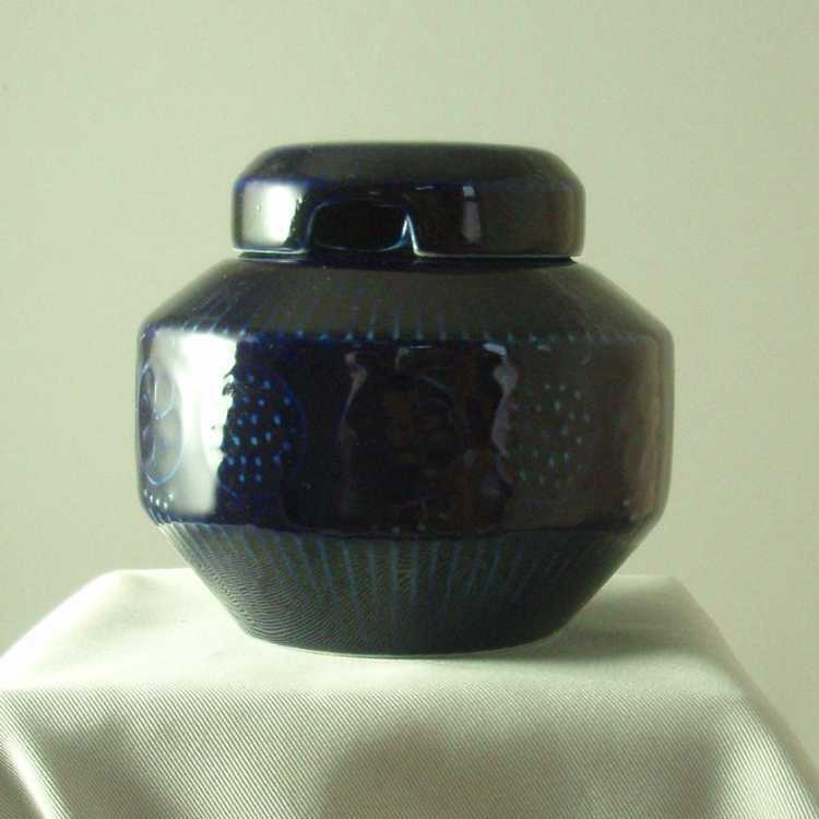 Arabia of Finland Cobalt Blue Condiment Jar Arabia of Finland Cobalt Blue Condiment Jar