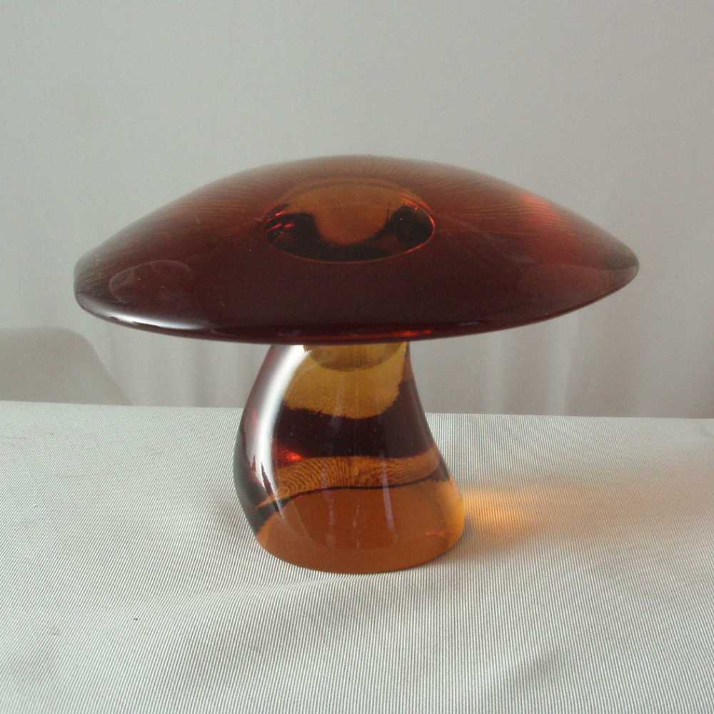 Viking Glass Extra Large Amber Mushroom Viking Glass Extra Large Amber Mushroom