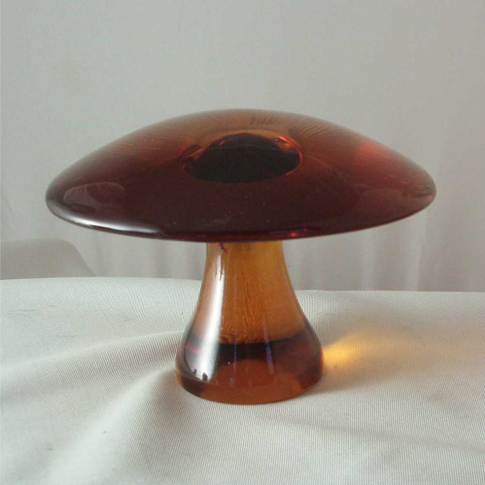 Viking Glass Extra Large Amber Mushroom Viking Glass Extra Large Amber Mushroom