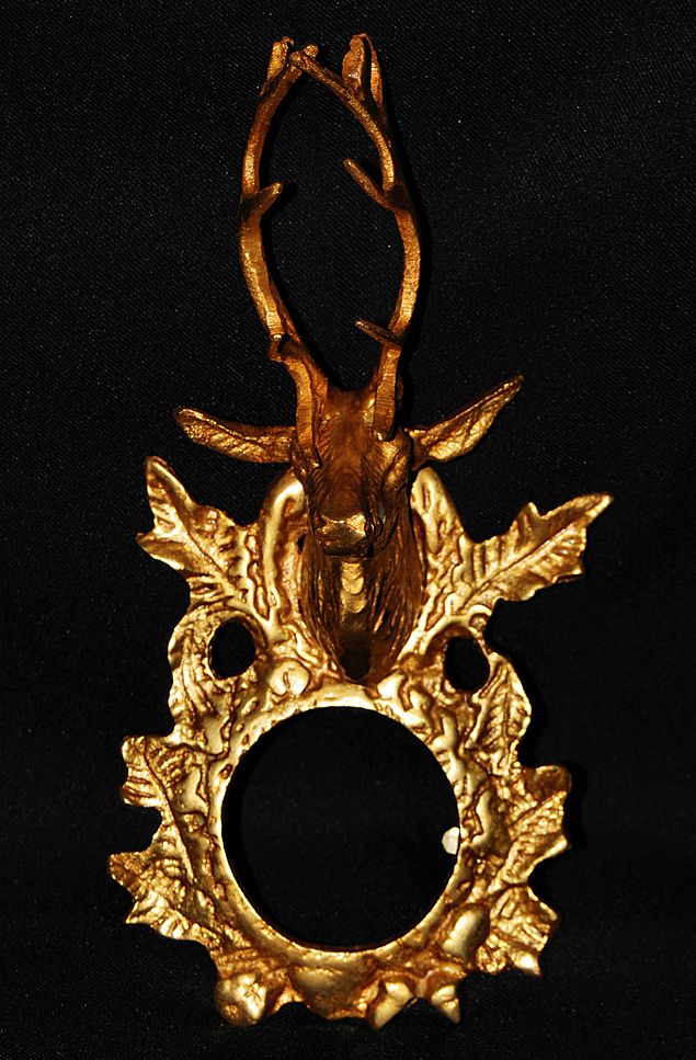 Italian Goldplated Brass Figural Elk Frame Italian Goldplated Brass Figural Elk Frame