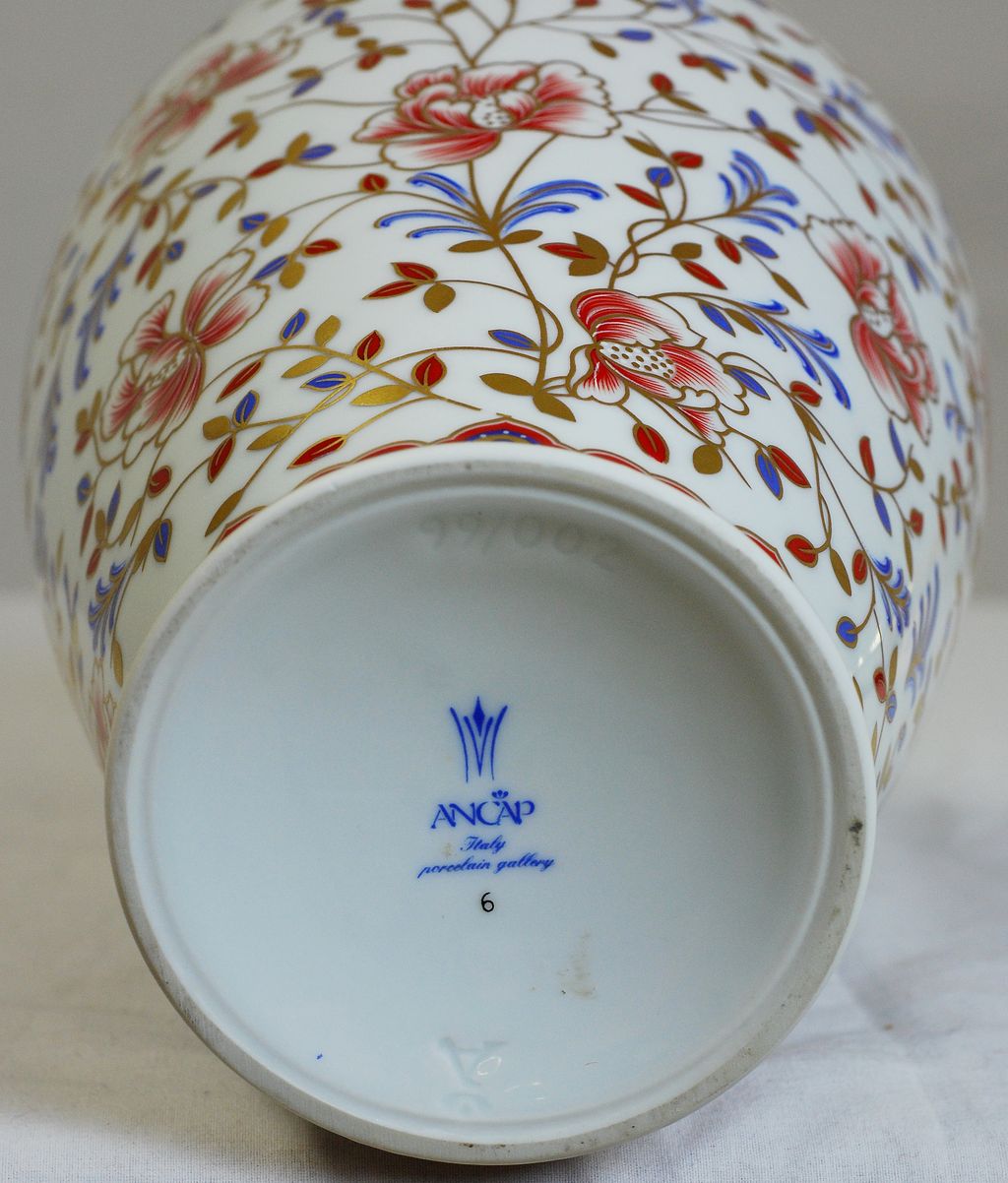 Italian Porcelain Urn-Form Vase by Ancap Italian Porcelain Urn-Form Vase by Ancap
