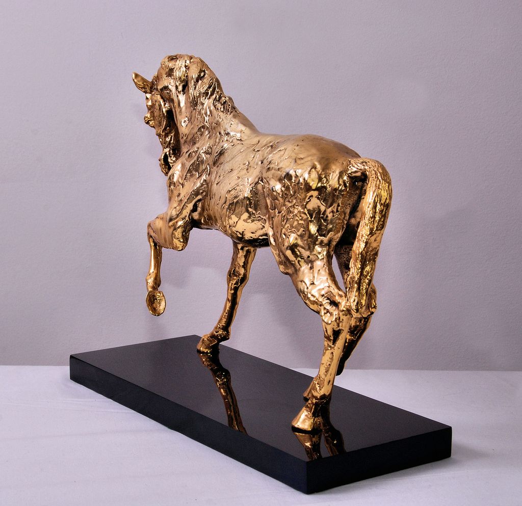 French Gilt Bronze Figural Stallion French Gilt Bronze Figural Stallion