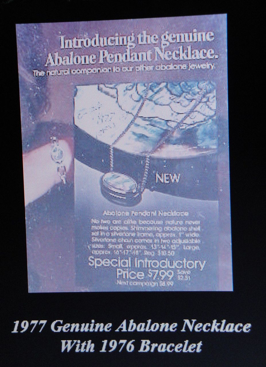 Vintage Signed Avon "Abalone Necklace" ~ genuine abalone shell in silver-tone ~ no two are alike Vintage Signed Avon "Abalone Necklace" ~ genuine abalone shell in silver-tone ~ no two are alike