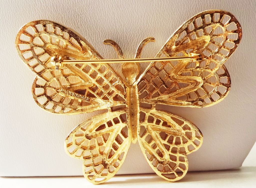 Vintage Signed Vendome Butterfly Brooch ~ open-work filigree Vintage Signed Vendome Butterfly Brooch ~ open-work filigree