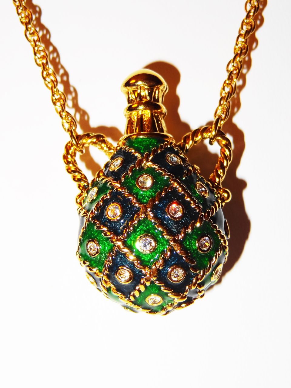 Vintage Avon Cloisonné "Bottled Dreams Pendant" Necklace Vintage Avon Cloisonné "Bottled Dreams Pendant" Necklace