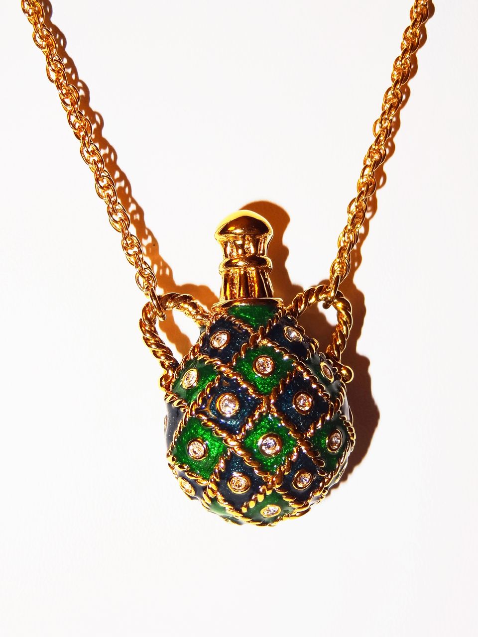 Vintage Avon Cloisonné "Bottled Dreams Pendant" Necklace Vintage Avon Cloisonné "Bottled Dreams Pendant" Necklace