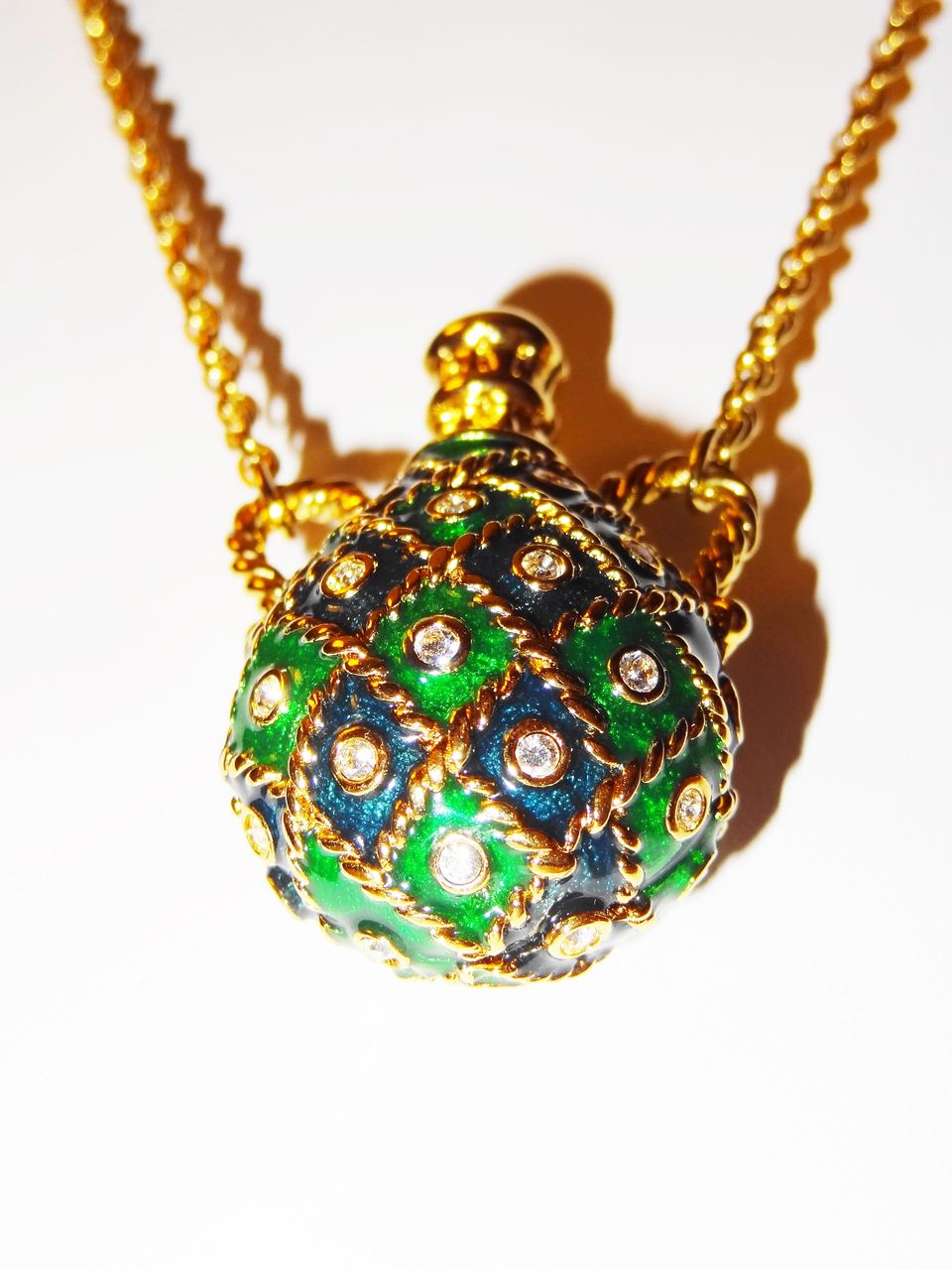Vintage Avon Cloisonné "Bottled Dreams Pendant" Necklace Vintage Avon Cloisonné "Bottled Dreams Pendant" Necklace