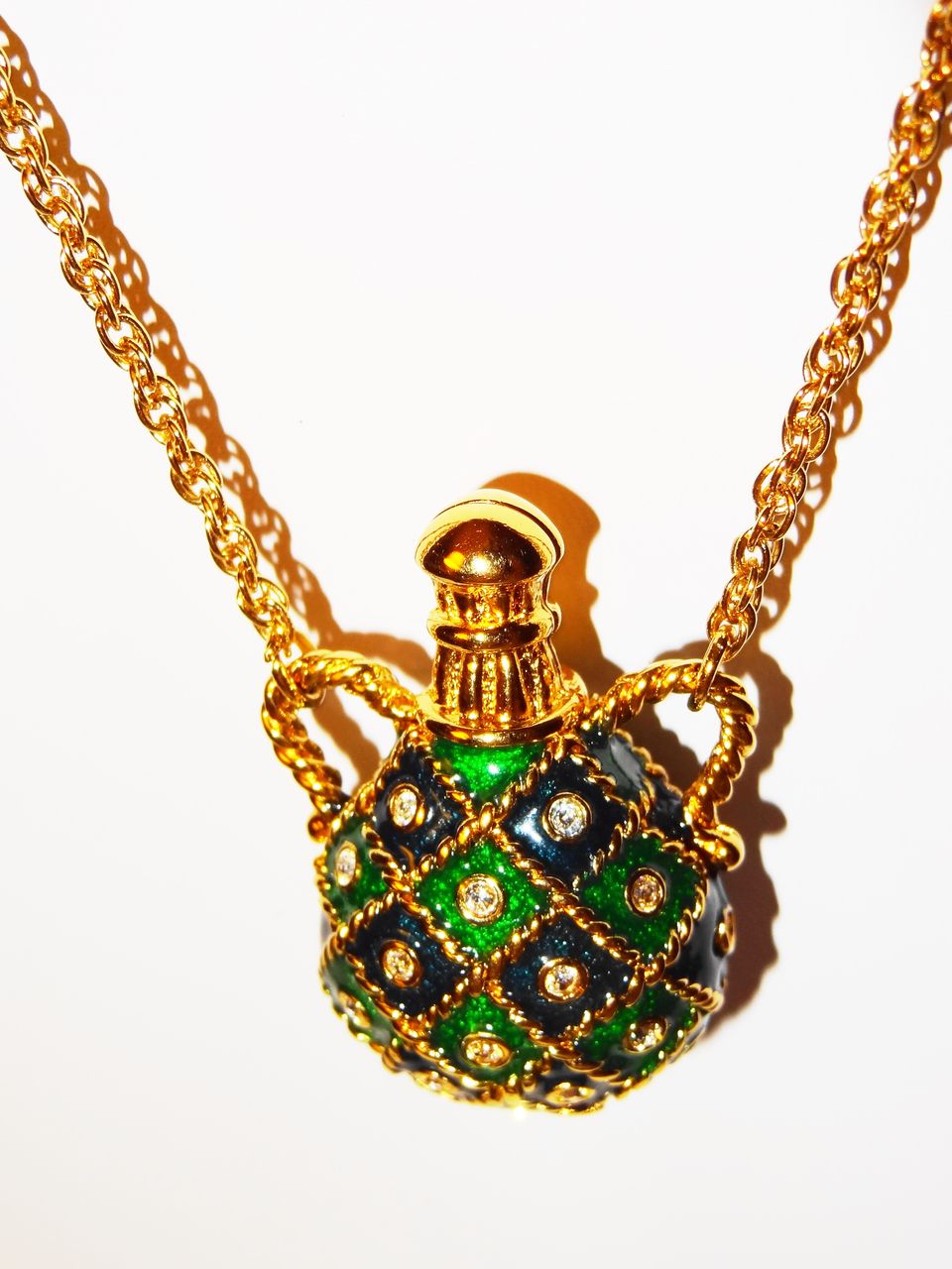 Vintage Avon Cloisonné "Bottled Dreams Pendant" Necklace Vintage Avon Cloisonné "Bottled Dreams Pendant" Necklace