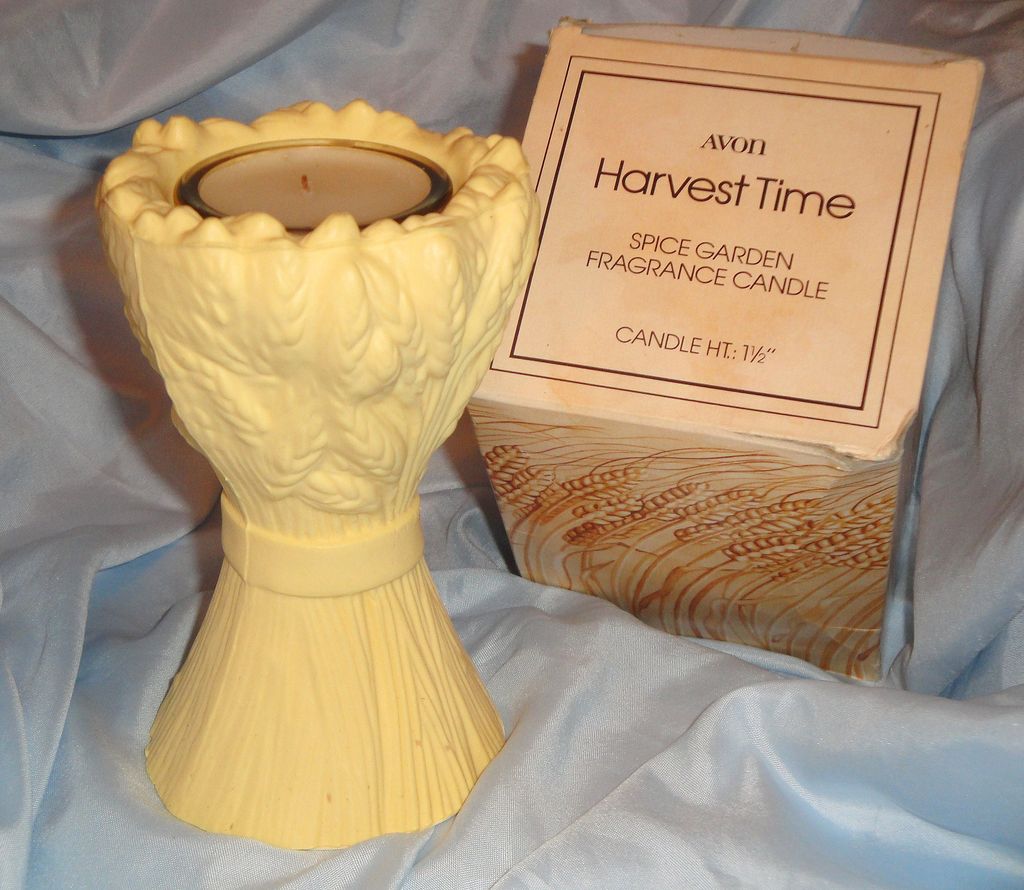 Vintage Signed Avon 1980 "Harvest Time Spice Garden Fragrance Candle" ~ Wheat Stalks ~ New ~ original box Vintage Signed Avon 1980 "Harvest Time Spice Garden Fragrance Candle" ~ Wheat Stalks ~ New ~ original box