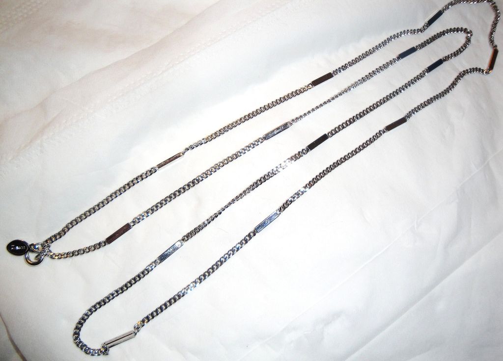 Vintage Signed Avon 32" Silver-tone "Delicate Strand Necklace" Vintage Signed Avon 32" Silver-tone "Delicate Strand Necklace"