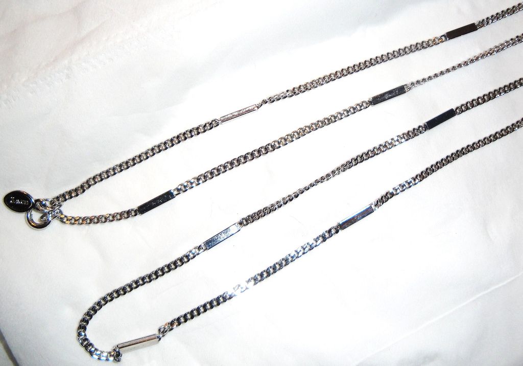 Vintage Signed Avon 32" Silver-tone "Delicate Strand Necklace" Vintage Signed Avon 32" Silver-tone "Delicate Strand Necklace"