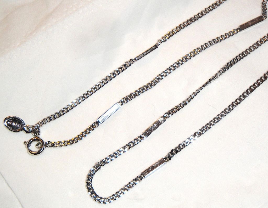 Vintage Signed Avon 32" Silver-tone "Delicate Strand Necklace" Vintage Signed Avon 32" Silver-tone "Delicate Strand Necklace"