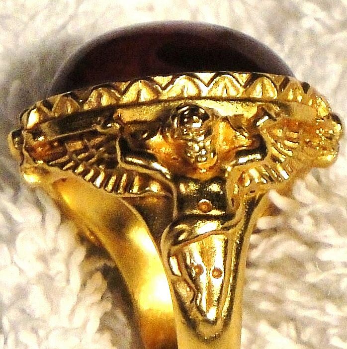 "Gilded Age Collection" Ring ~ Size 6 ~ Avon's Elizabeth Taylor Signed Collection ~ gold-tone cherubs ~ simulated rubies "Gilded Age Collection" Ring ~ Size 6 ~ Avon's Elizabeth Taylor Signed Collection ~ gold-tone cherubs ~ simulated rubies
