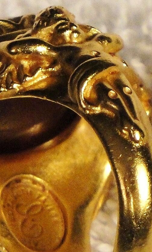 "Gilded Age Collection" Ring ~ Size 6 ~ Avon's Elizabeth Taylor Signed Collection ~ gold-tone cherubs ~ simulated rubies "Gilded Age Collection" Ring ~ Size 6 ~ Avon's Elizabeth Taylor Signed Collection ~ gold-tone cherubs ~ simulated rubies