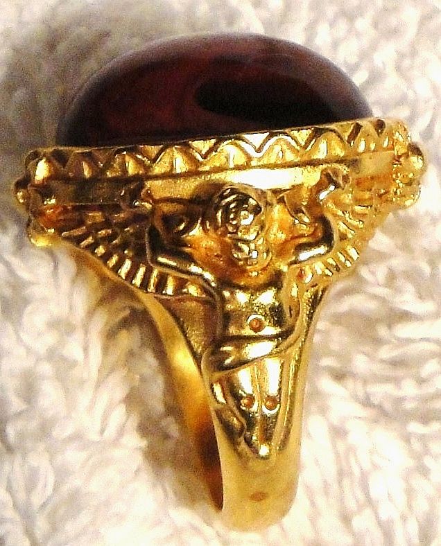 "Gilded Age Collection" Ring ~ Size 7 ~ Avon's Elizabeth Taylor Signed Collection ~ gold-tone cherubs ~ simulated rubies "Gilded Age Collection" Ring ~ Size 7 ~ Avon's Elizabeth Taylor Signed Collection ~ gold-tone cherubs ~ simulated rubies