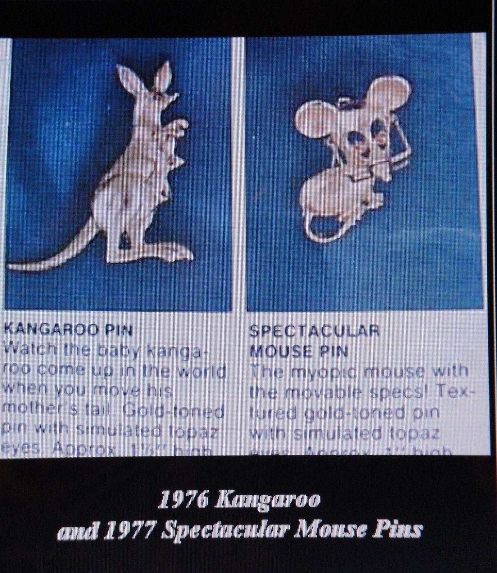 Avon Vintage Goldtone "Kangaroo" with moveable Joey & both have topaz eyes Avon Vintage Goldtone "Kangaroo" with moveable Joey & both have topaz eyes