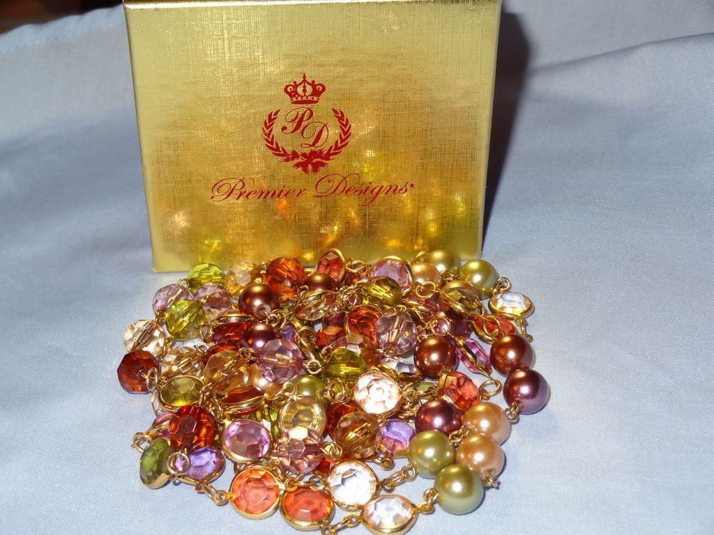 Vintage Premier Designs Translucent Multi-Colored 60" Bead Necklace Vintage Premier Designs Translucent Multi-Colored 60" Bead Necklace