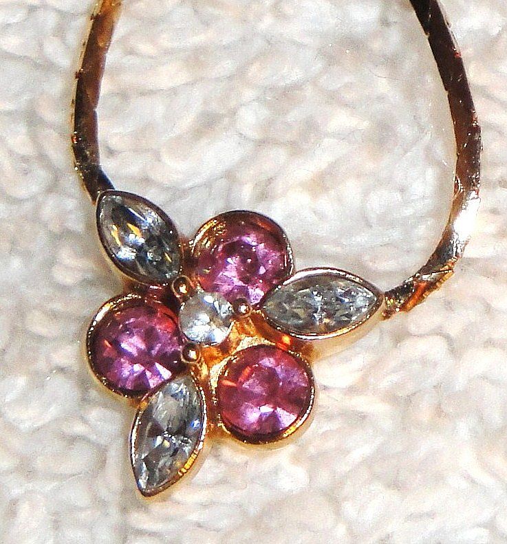 Vintage Signed Avon "Pink Sparkle Necklace" ~ elegant light rose glass ~ crystal accents Vintage Signed Avon "Pink Sparkle Necklace" ~ elegant light rose glass ~ crystal accents