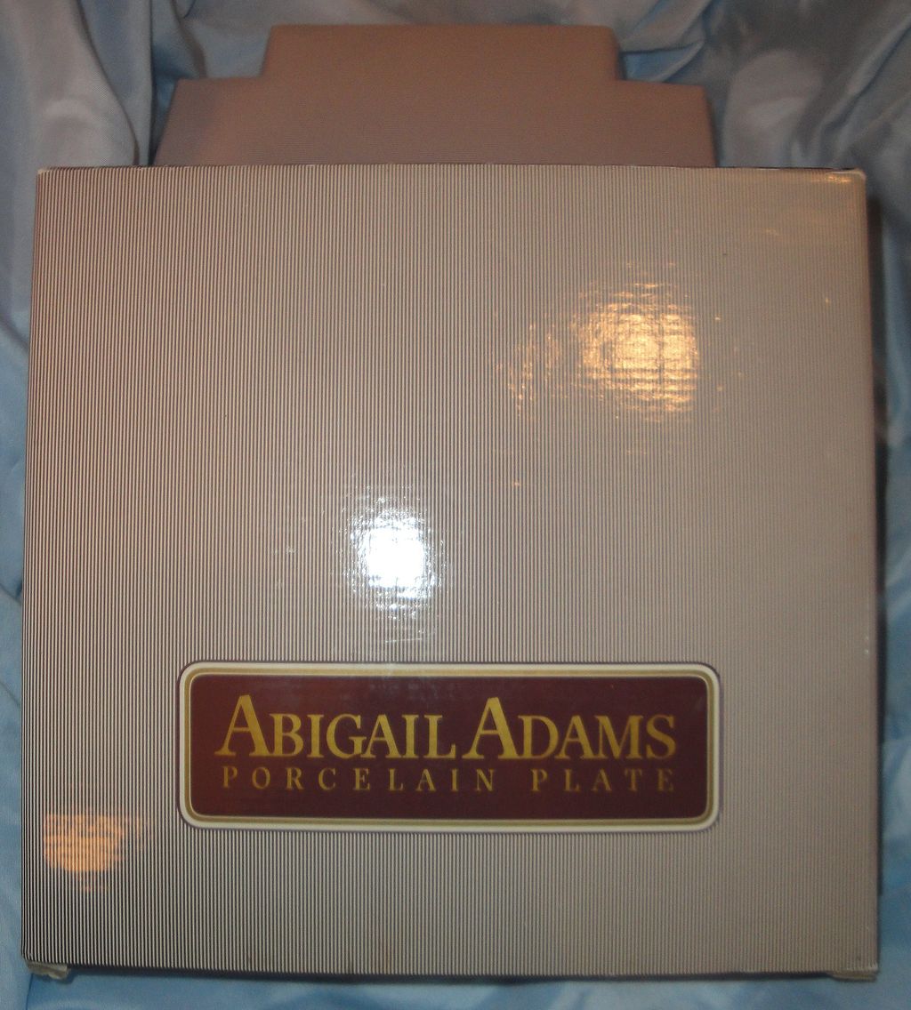 Vintage Signed Avon 1985 "Abigail Adams Porcelain Plate" ~ fine porcelain with 22K gold trim Vintage Signed Avon 1985 "Abigail Adams Porcelain Plate" ~ fine porcelain with 22K gold trim