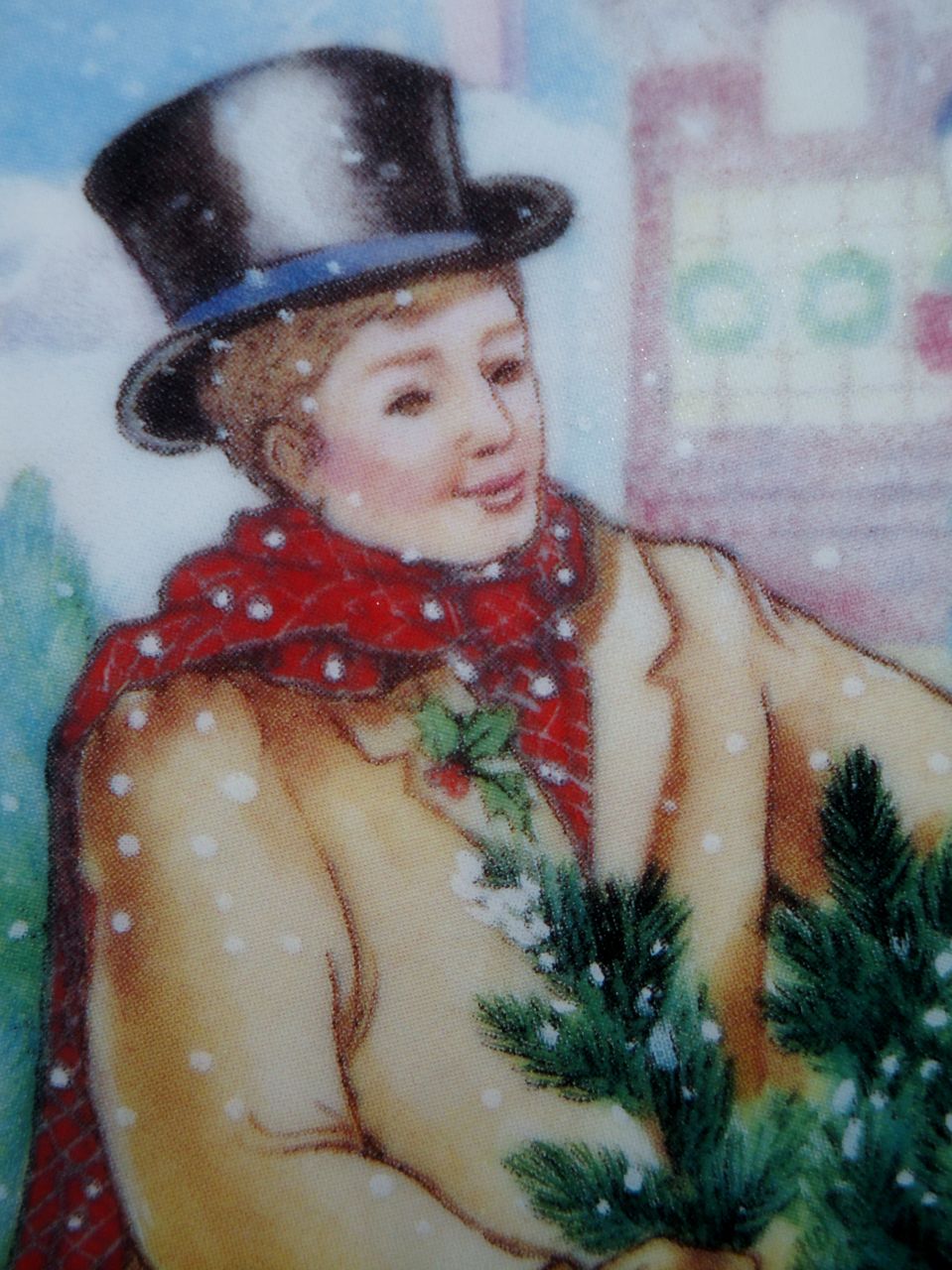 Vintage Signed Avon 1990 "Bringing Christmas Home" ~ family enjoying picking the Christmas tree to take home Vintage Signed Avon 1990 "Bringing Christmas Home" ~ family enjoying picking the Christmas tree to take home