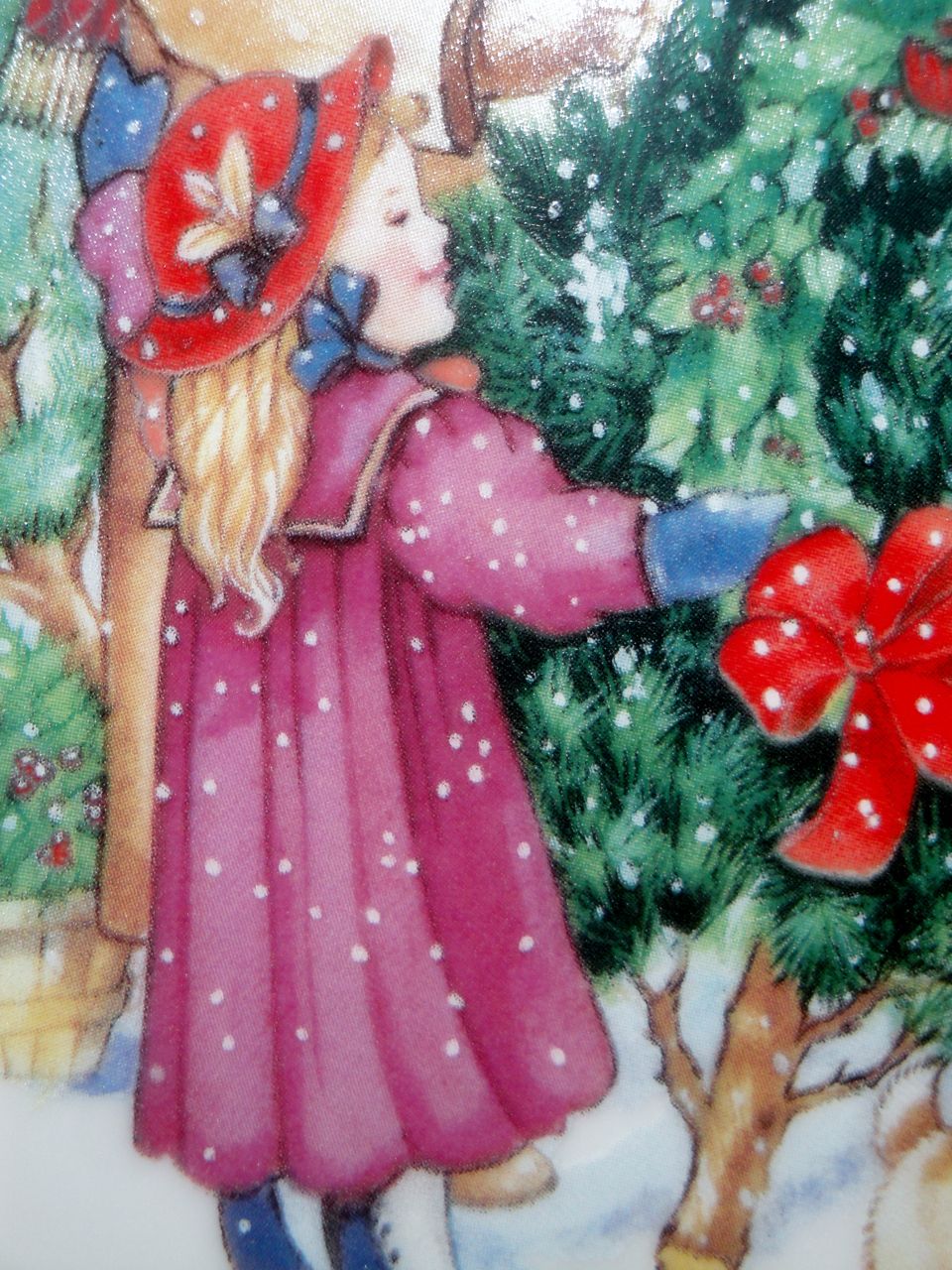 Vintage Signed Avon 1990 "Bringing Christmas Home" ~ family enjoying picking the Christmas tree to take home Vintage Signed Avon 1990 "Bringing Christmas Home" ~ family enjoying picking the Christmas tree to take home