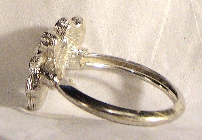 Avon 1974 "Rosegay" Flowers Rhodium Plated Ring ~ Size 10 ~ rose stone centers ~ antique silver-tone ~ faux pearls Avon 1974 "Rosegay" Flowers Rhodium Plated Ring ~ Size 10 ~ rose stone centers ~ antique silver-tone ~ faux pearls