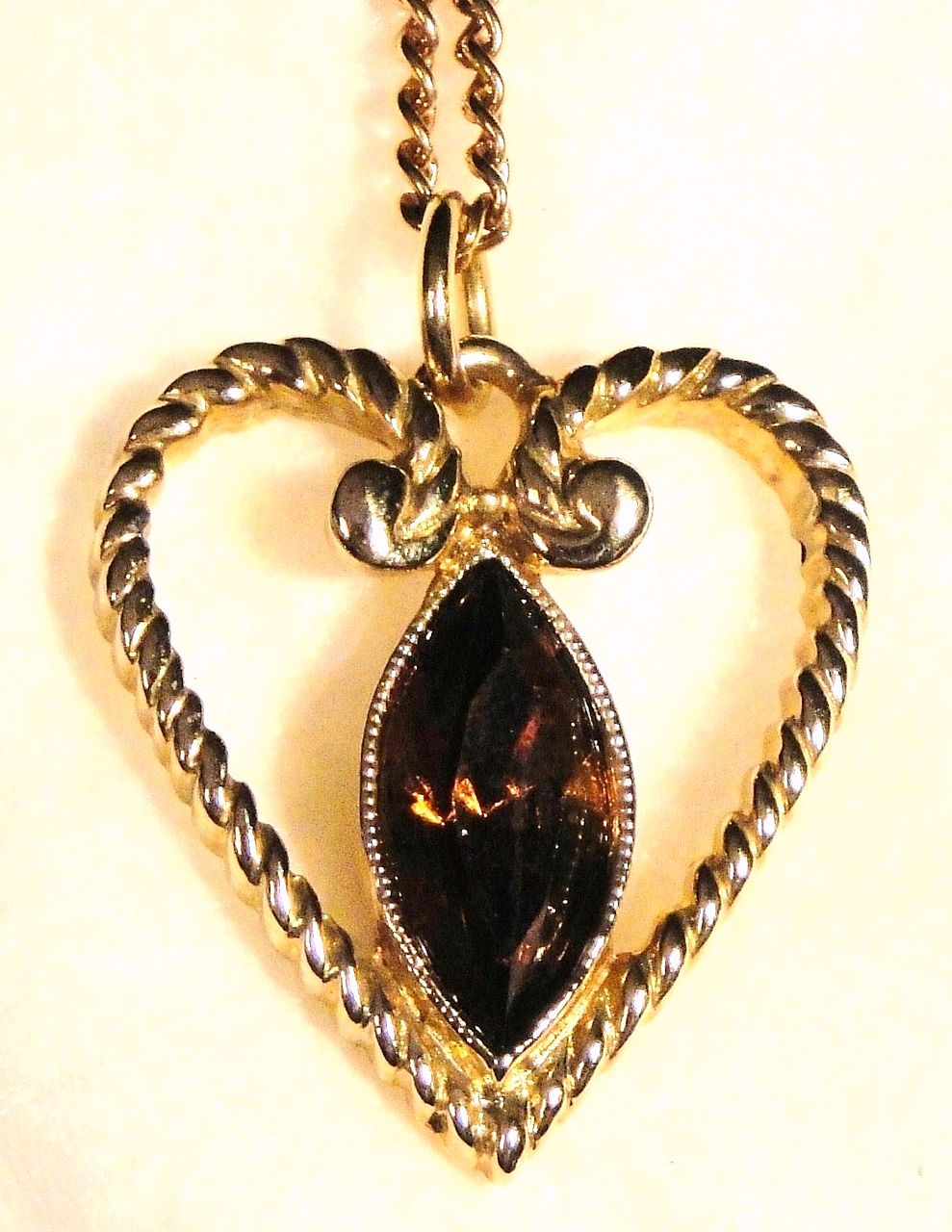 Vintage Signed Avon "Royal Occasion" Ring ~ Size 5-6 ~ large faceted amber crystal ~ gold rope frame ~ rhinestone accents Vintage Signed Avon "Royal Occasion" Ring ~ Size 5-6 ~ large faceted amber crystal ~ gold rope frame ~ rhinestone accents
