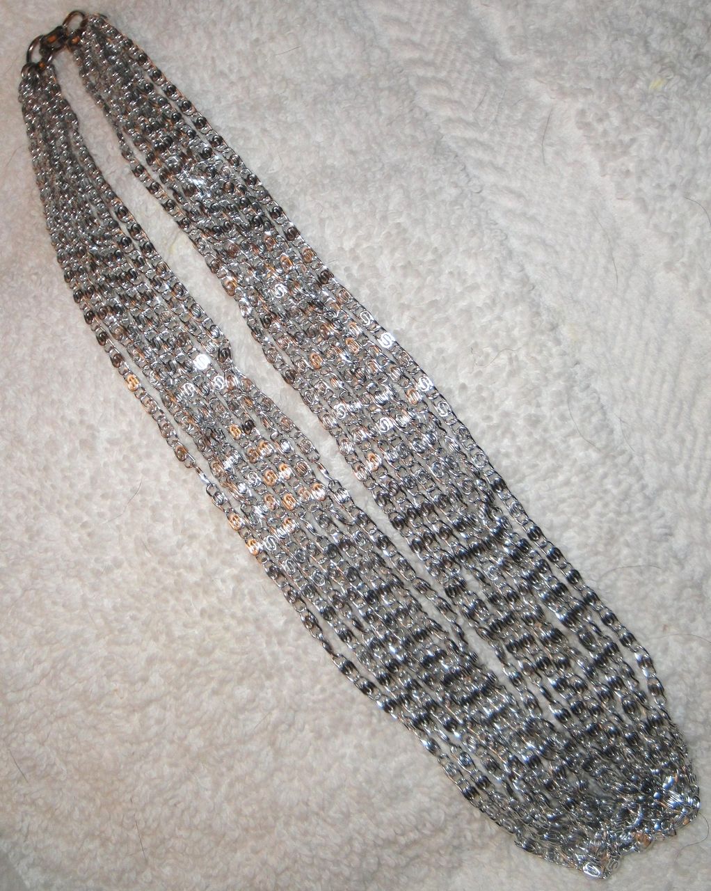 Vintage Signed Sarah Coventry 1972 "Silvery Cascade" 8 Strand Necklace Vintage Signed Sarah Coventry 1972 "Silvery Cascade" 8 Strand Necklace
