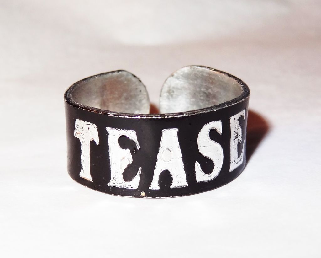 Vintage "TEASE" Adjustable Ring whether for fun or gag gift Vintage "TEASE" Adjustable Ring whether for fun or gag gift