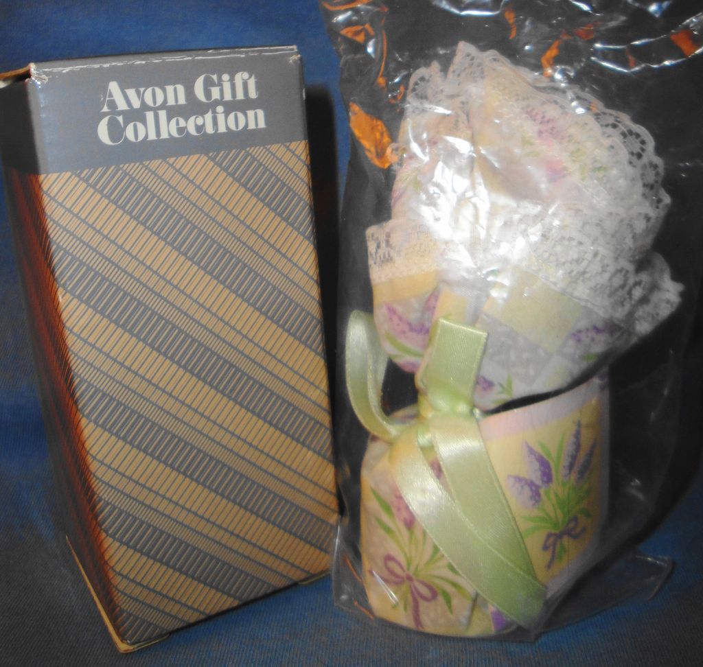 Vintage Avon Floral Handkerchief ~ Sachet Lavender - original seal "old" new in box Vintage Avon Floral Handkerchief ~ Sachet Lavender - original seal "old" new in box