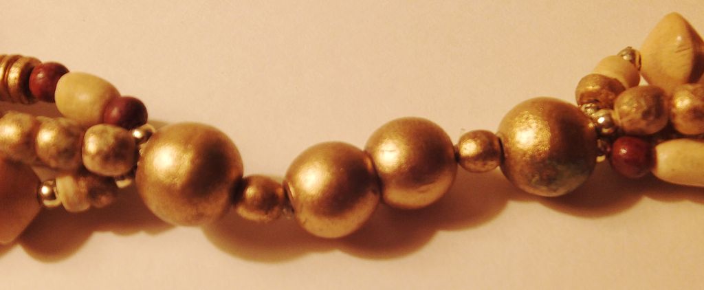 Vintage 4-Strand Beaded Necklace in Hues of Brown Vintage 4-Strand Beaded Necklace in Hues of Brown