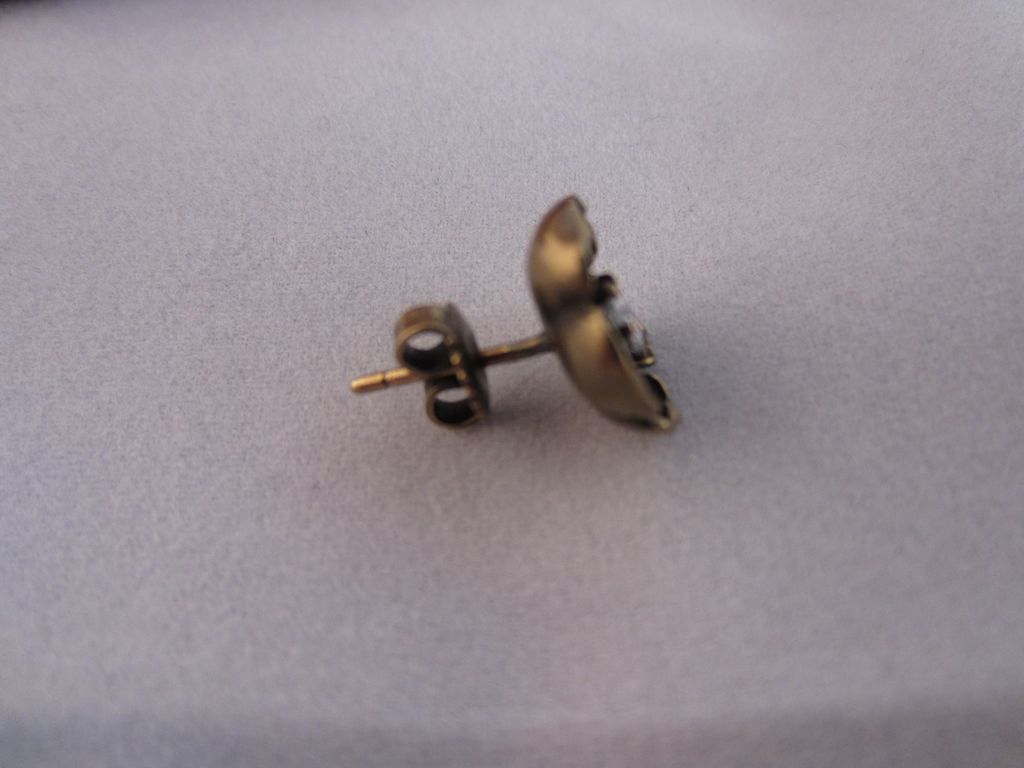 Diamond and 14k Flower Stud Earrings Diamond and 14k Flower Stud Earrings