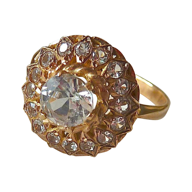 Quartz Crystal Cluster 18k Rose Gold Ring Quartz Crystal Cluster 18k Rose Gold Ring