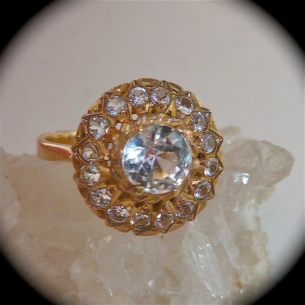 Quartz Crystal Cluster 18k Rose Gold Ring Quartz Crystal Cluster 18k Rose Gold Ring