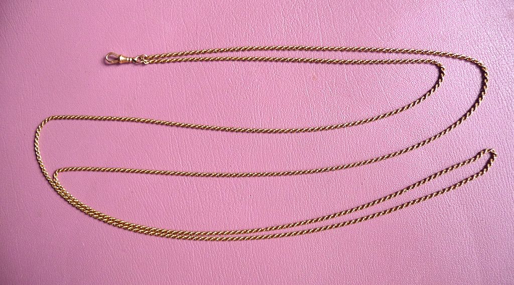 Fabulous 14k Twisted Rope 62" Watch Chain Fabulous 14k Twisted Rope 62" Watch Chain