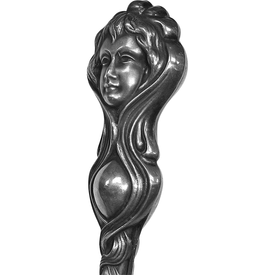 Antique Art Nouveau Sterling Woman Shoe Button Hook Antique Art Nouveau Sterling Woman Shoe Button Hook