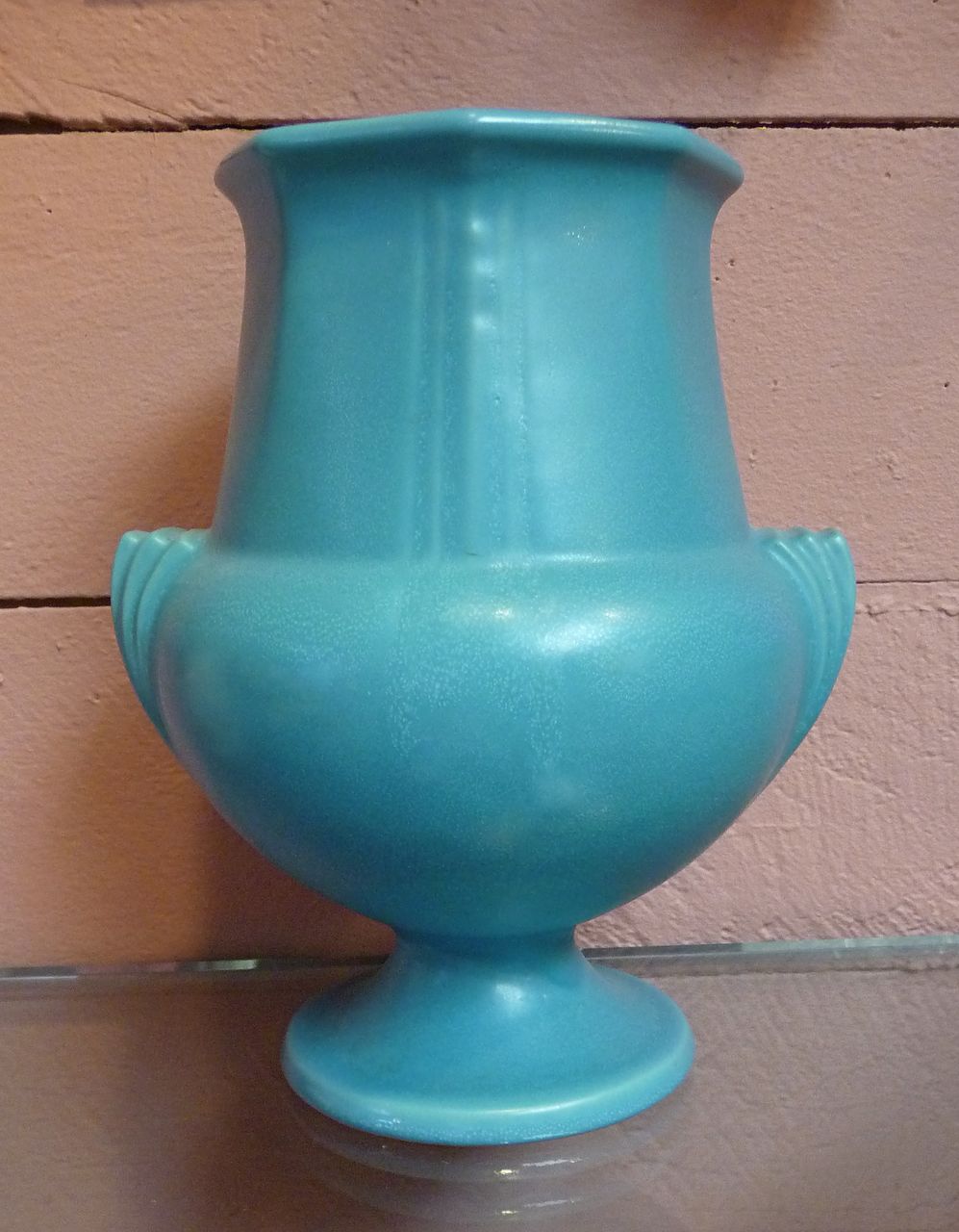 Splendid Roseville Art Deco Russco Tall Pedestal Vase Splendid Roseville Art Deco Russco Tall Pedestal Vase