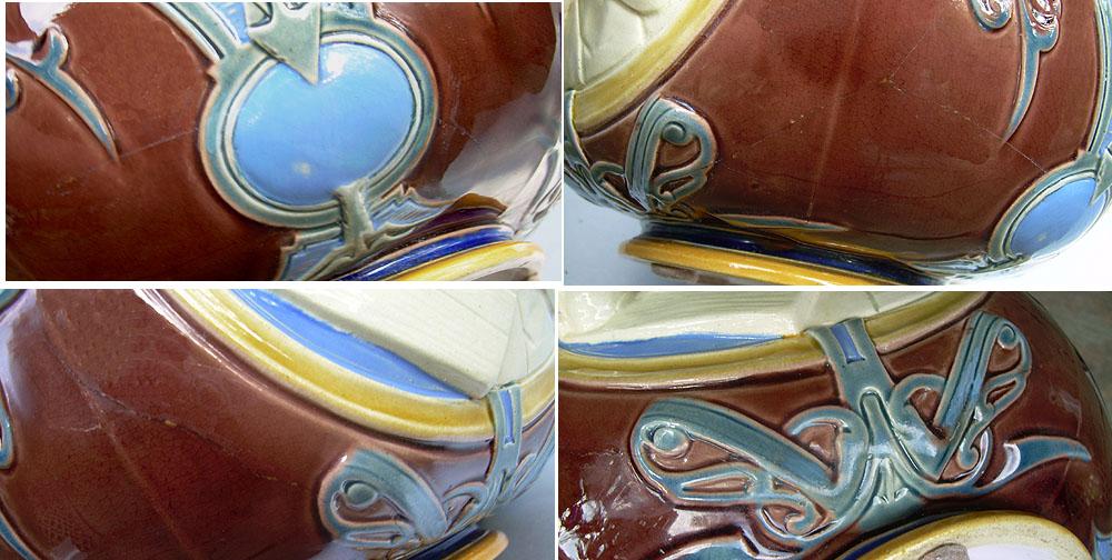 Minton Majolica Jug Medieval Style 14" Largest Size of this AntiqueTavern Jug 1871 Minton Majolica Jug Medieval Style 14" Largest Size of this AntiqueTavern Jug 1871