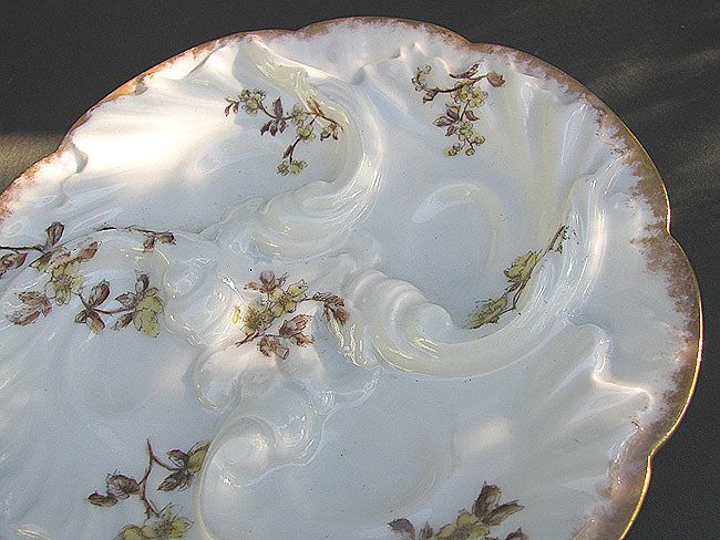 Antique Limoges Oyster Plate - 4 Well by Charles Field, Haviland c1890 Antique Limoges Oyster Plate - 4 Well by Charles Field, Haviland c1890