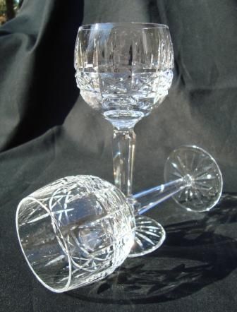 Waterford Crystal Hock Glasses "Kylemore" Vintage Waterford Crystal Hock Glasses "Kylemore" Vintage