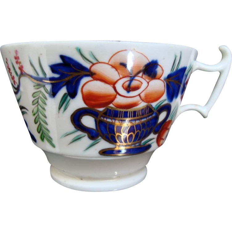 c1820 Georgian Regency Cup Saucer and Plate Trio - Imari Palette - Hand Painted c1820 Georgian Regency Cup Saucer and Plate Trio - Imari Palette - Hand Painted