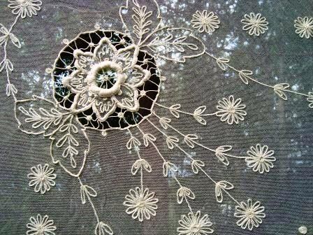 Tulle Net Bed Cover Bed Spread Embroidered Vintage Romantic Tulle Net Bed Cover Bed Spread Embroidered Vintage Romantic