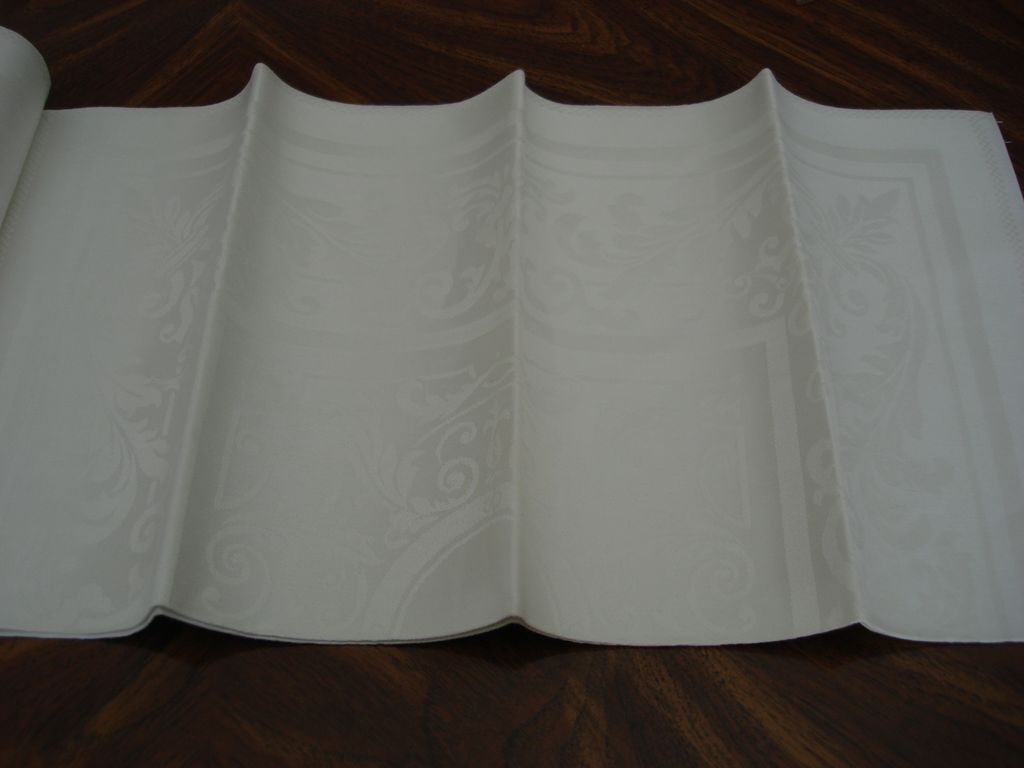 Uncut Linen Damask Tablecloth Napkins, Vintage With Original Label, 3 Yds Uncut Linen Damask Tablecloth Napkins, Vintage With Original Label, 3 Yds
