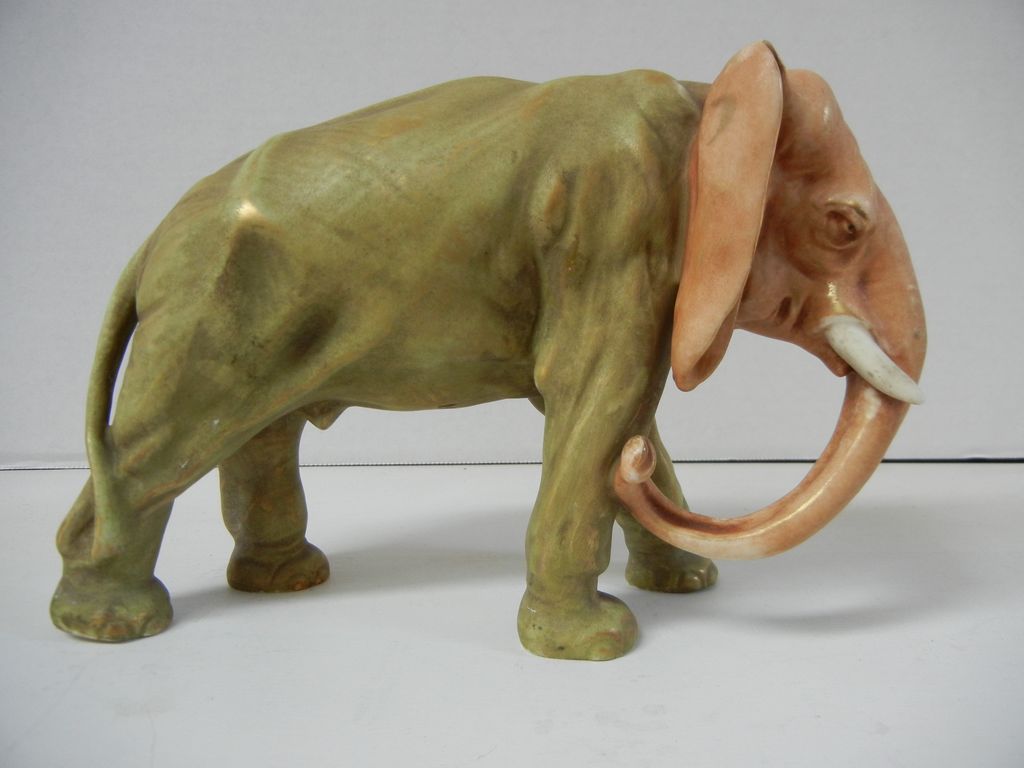 antique porcelain elephant figurine