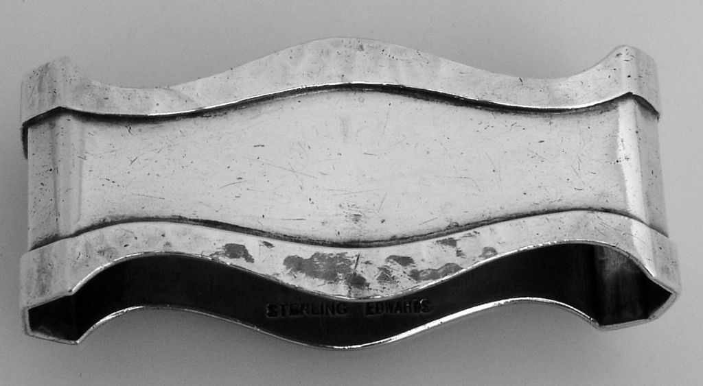 Handwrought Edwards Napkin Ring Arts Crafts Period Sterling Silver 1915 Handwrought Edwards Napkin Ring Arts Crafts Period Sterling Silver 1915