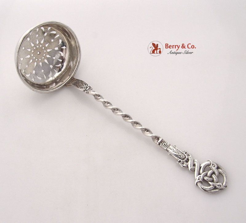 Celtic Dragon Pierced Ladle Danish 830 Silver A Fleron Copenhagen 1898 Celtic Dragon Pierced Ladle Danish 830 Silver A Fleron Copenhagen 1898